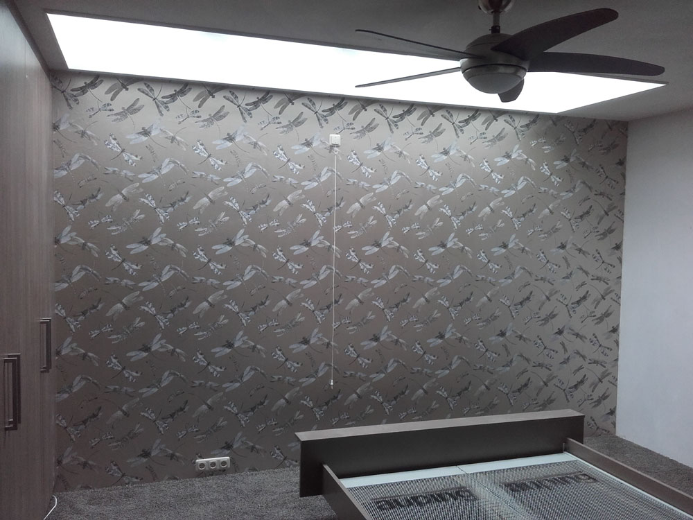 Modern behang op advies van binnenhuisarchitect